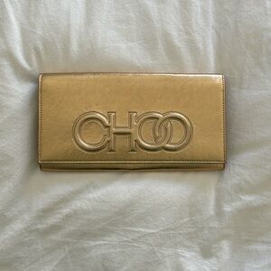 Jimmy Choo Gold Clutch Bag